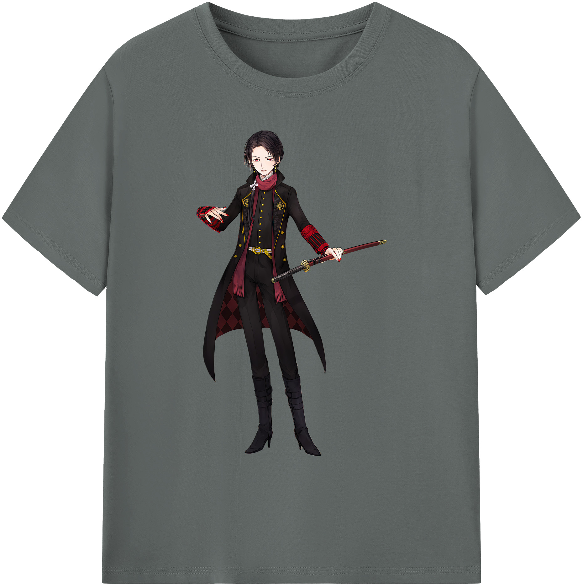 （画像用） 刀剣乱舞 Touken Ranbu 綿100％ メンズ半袖Tシャツ｜肌触りやわらか＆通気性